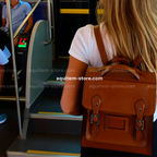 Bolsa Feminina de Couro Legítimo com Acabamento em Cera de Óleo