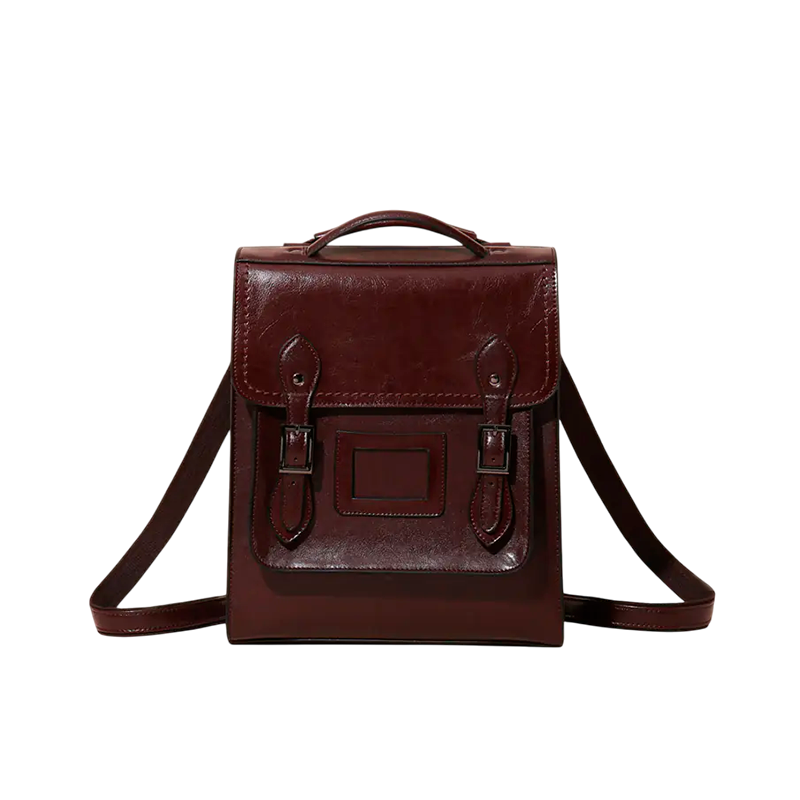 Bolsa Feminina de Couro Legítimo com Acabamento em Cera de Óleo