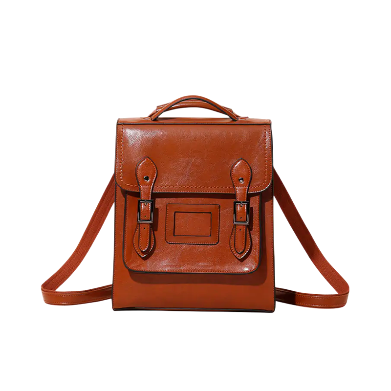 Bolsa Feminina de Couro Legítimo com Acabamento em Cera de Óleo