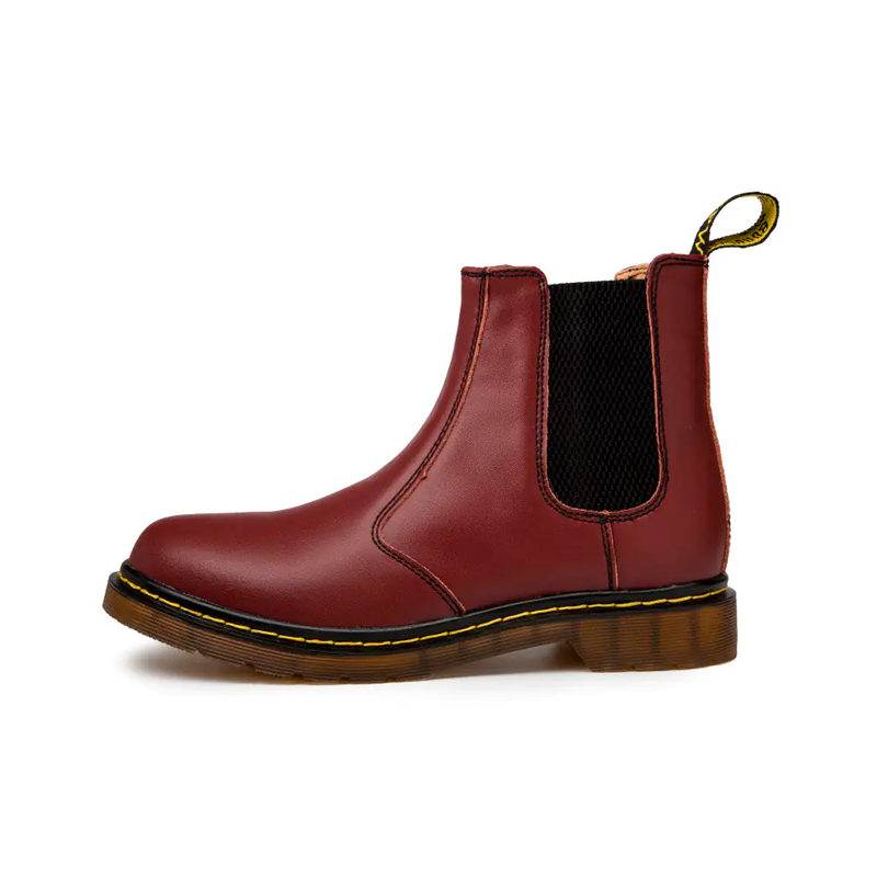 Botas Martin de Couro Bovino de Salto Grosso Estilo Outono para Mulheres