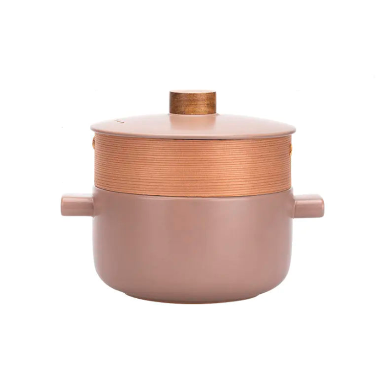 Caçarola de Porcelana de Alta Temperatura Morandi com Vaporizador