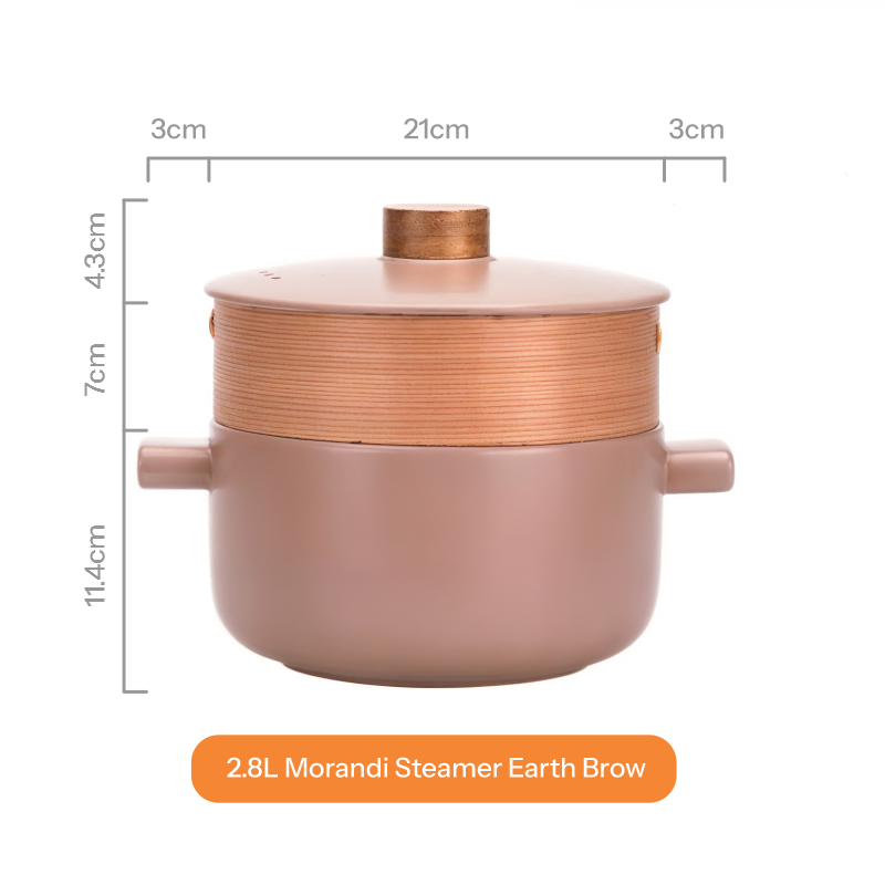 Caçarola de Porcelana de Alta Temperatura Morandi com Vaporizador