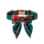 Coleira de Natal para Cães com Fivela em Ouro Rosa