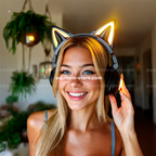 Fones de Ouvido sem Fio com Orelhas de Gato (Troca de 12 Cores) com Conexão Bluetooth e Cabo 3.5mm para Jogos Pro (Cor Preta)