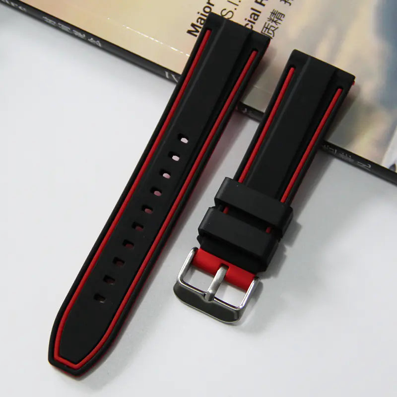 Pulseira de Silicone Bicolor para Atividades Esportivas