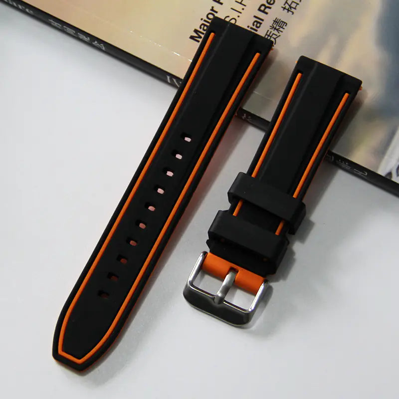 Pulseira de Silicone Bicolor para Atividades Esportivas