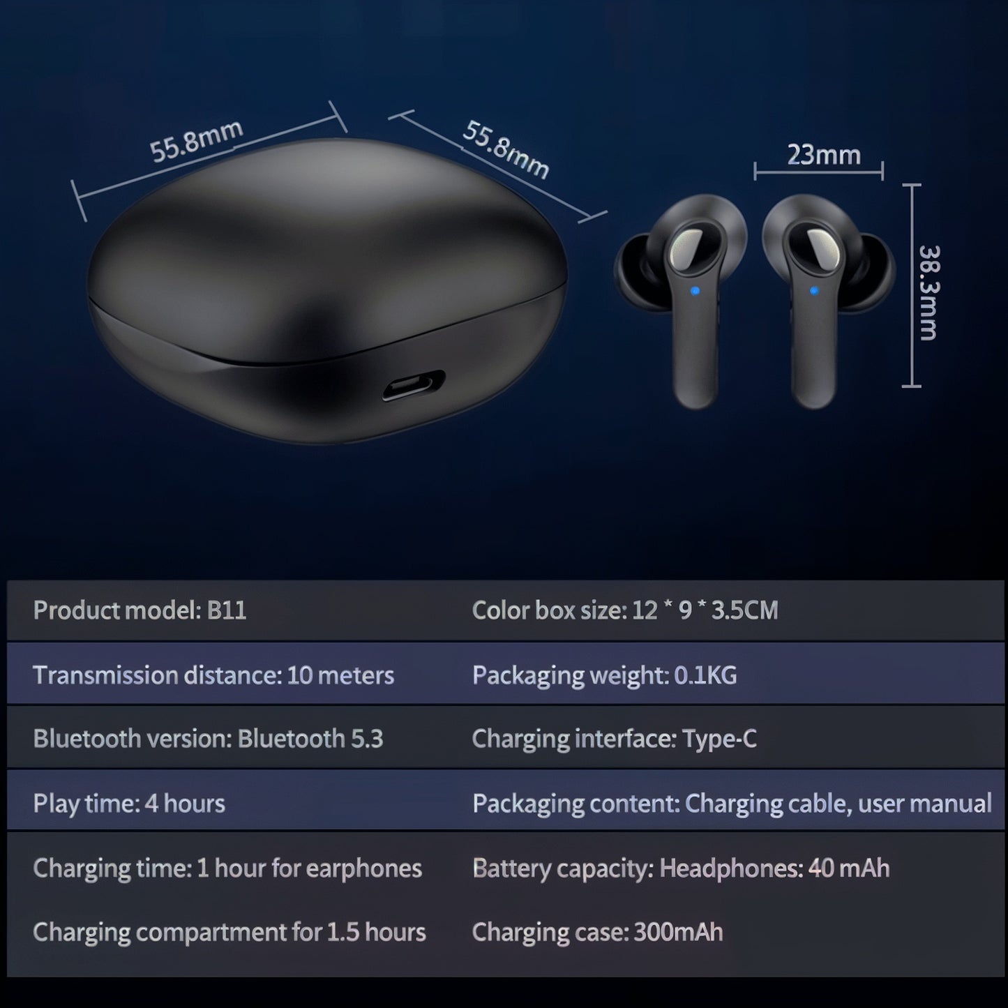 Fones de Ouvido Bluetooth com Tradução Sem Fio