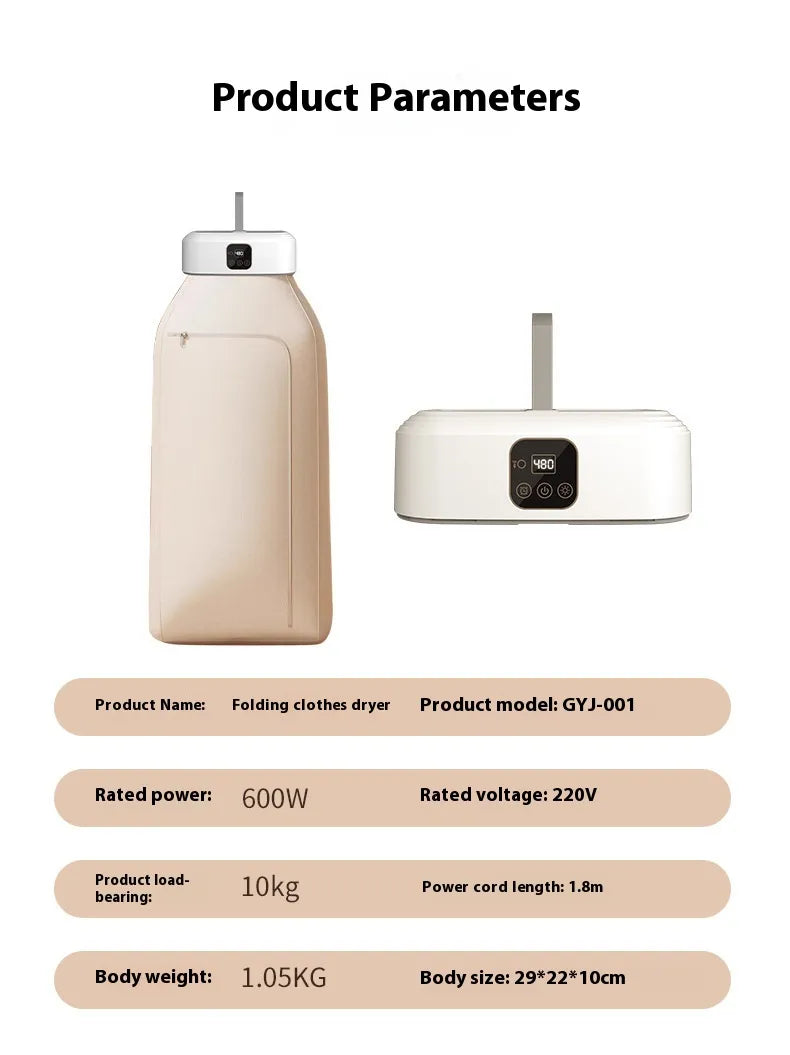 Secador de Viagem Mini Portátil Dobrável