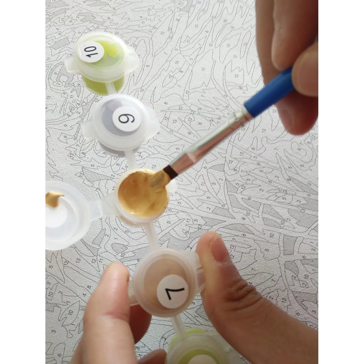 Pintura a Óleo de Guarda-chuva DIY 40x50 Atacado (Sem Moldura)