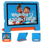 Tablet Infantil 10 polegadas Android 13 para Crianças com Capa Antichoque 12GB+128GB Octa-Core 1280 X 800 Tela HD Touchscreen IWAWA Pré-instalado Controle Parental WiFi 2.4G/5G 6000mAh Bluetooth - Azul